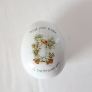 Holly Hobbie Egg Shape Footed Trinket Box